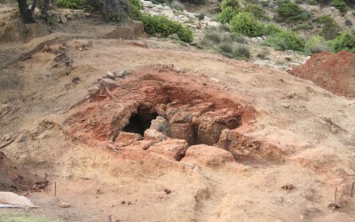 Excavated kiln at Podšilo bay
